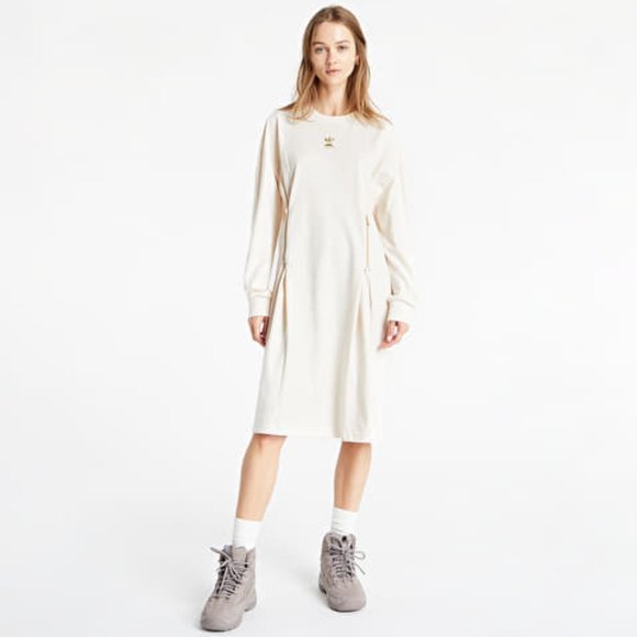 Brand New Adidas Women's Long-Sleeved Boyfriend T-Shirt Dress - Picture 1 of 16